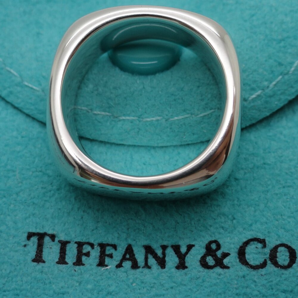Tiffany & Co. Sterling Silver Size 5 Square Cushion Ring - Picture 6 of 7
